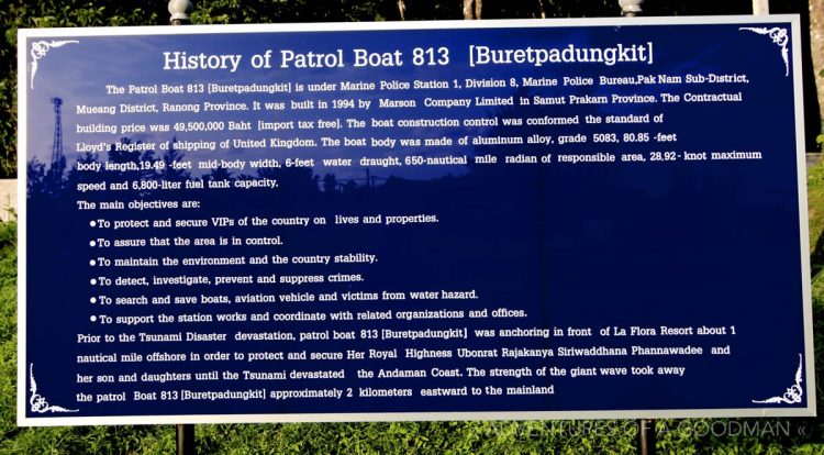 Text describing the original purpose of Police Boat 813