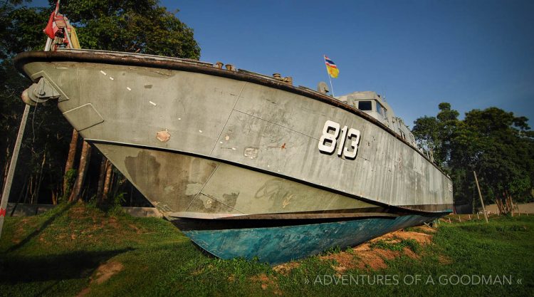 Police Boat 813 was thrown 2km inland by the tsunami wave in 2004 in Ko Lak