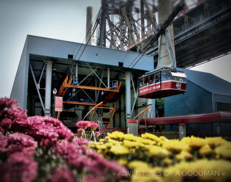 The Tram lands on Roosevelt Island