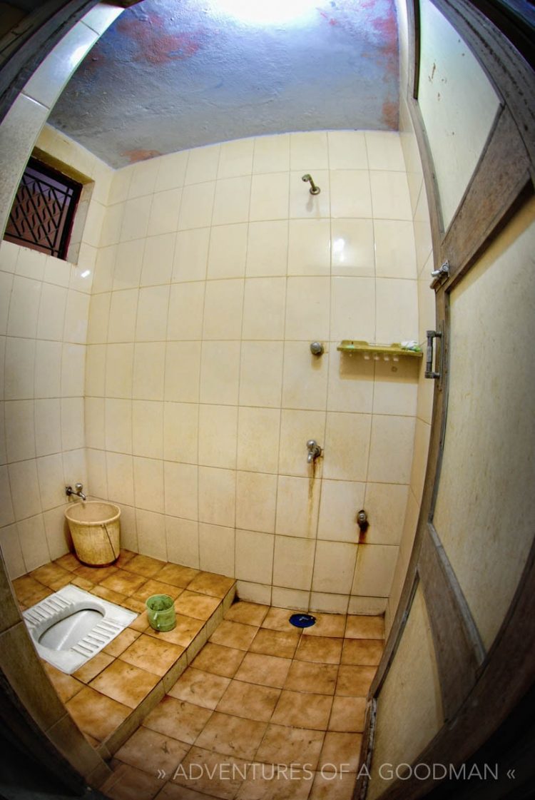 A bathroom in a pretty decent hotel in Port Blair, one of the Andaman Islands