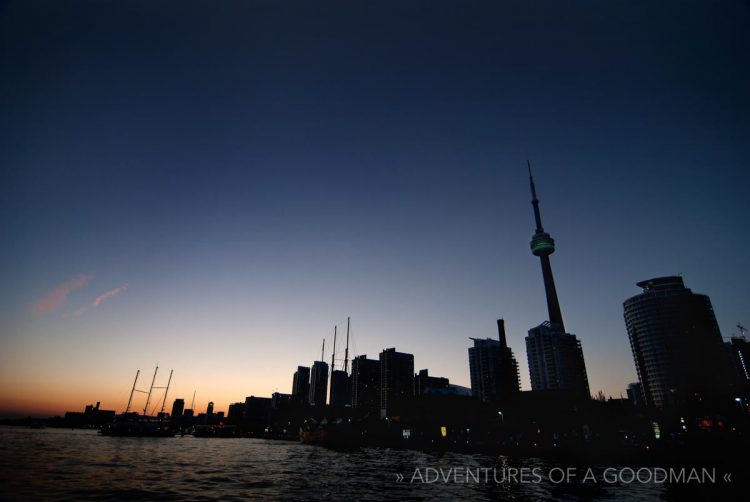 Toronto, Canada, skyline at sunset