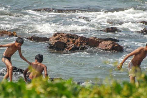 Goa India Water Boys Playing