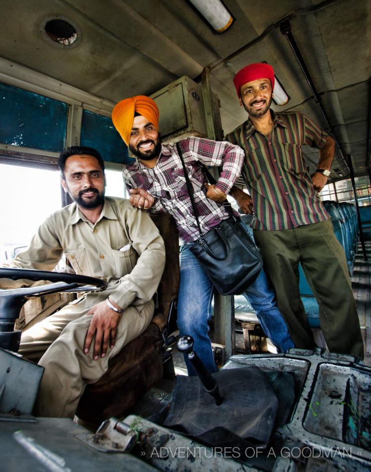 Super friendly bus drivers and ticket collectors in Amritsar, India