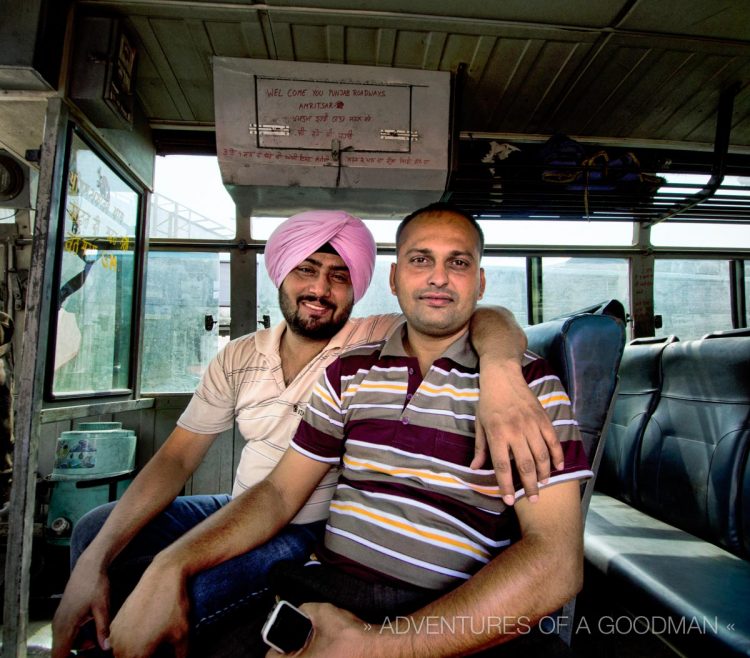 Muslim bus drivers in Amritsar, India