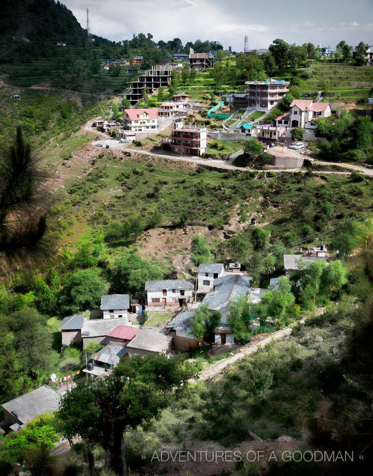 The ‘skyline’ of Naddi, a small town high above McLeod Ganj, Dharamasala