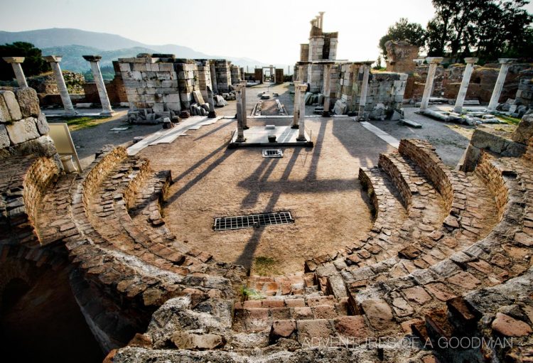 An earlier version of my photograph of the Basilica of Saint John with the drainage grate left in - Selcuk - Izmir Province, Turkey