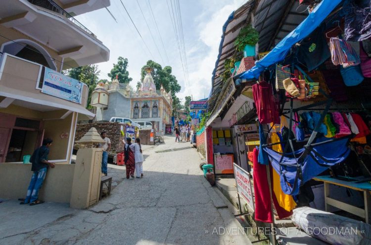 The main street in Bhagsu, McLeod Ganj