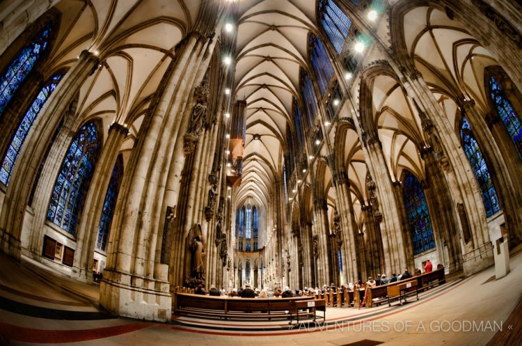 Kolner Dom - Cologne Cathedral - during Sunday night mass