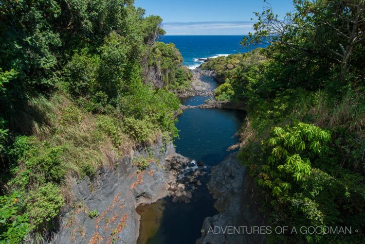 The Seven Sacred Pools ... as seen from the side of the Hana Highway