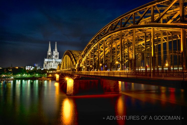 This view of the Hohenzollern Bridge and Kolner Dom is Cologne's most famous photo spot