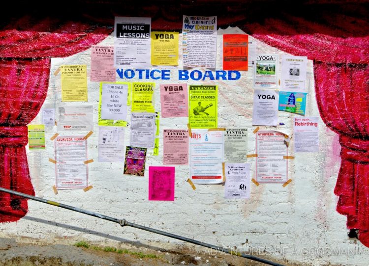 Notice Board in Bhagsu, McLeod Ganj