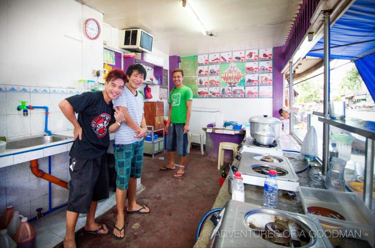Restaurant workers at Ninos Tapsi next to the Baclaran Market - Manila, Philippines
