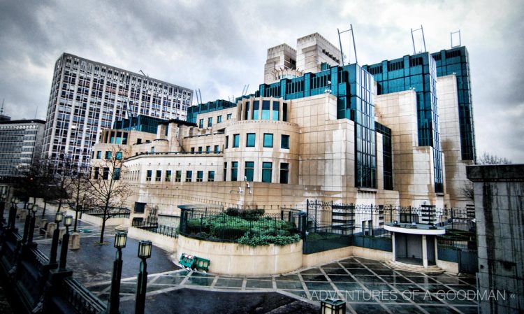 MI6 Headquarters at Vauxhall Cross - as seen in the James Bond Movies GoldenEye, The World is Not Enough, Die Another Day, Skyfall and SPECTRE