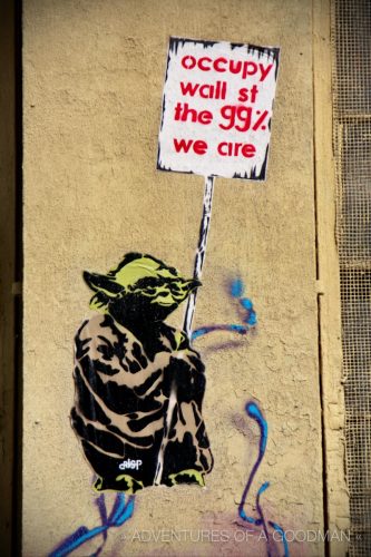 Yoda Joins Occupy NY and the 99% at 5 Pointz