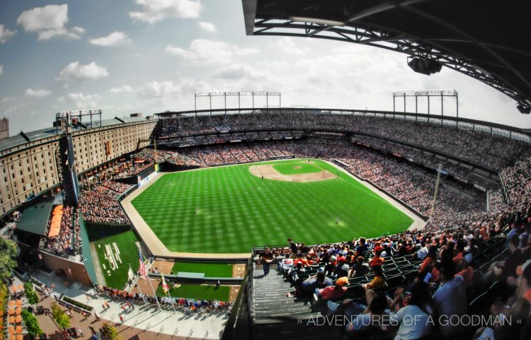 My absolute favorite place to photograph a baseball game is from the very last corner seats in both right and left field