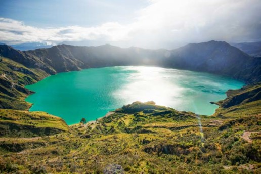 The Quilotoa Volcano in Ecuador