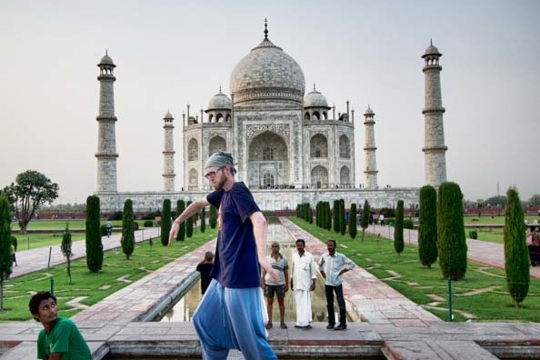 Moonwalking at the Taj Mahal