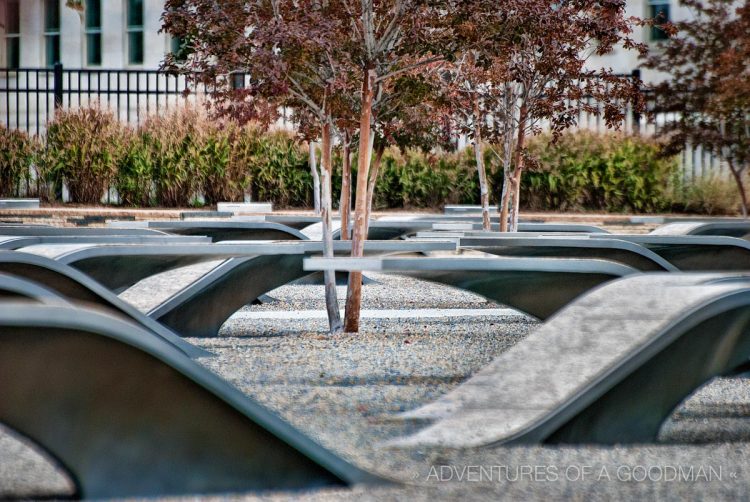 The National 9/11 Memorial at the US Pentagon is a tranquil place for quiet reflection