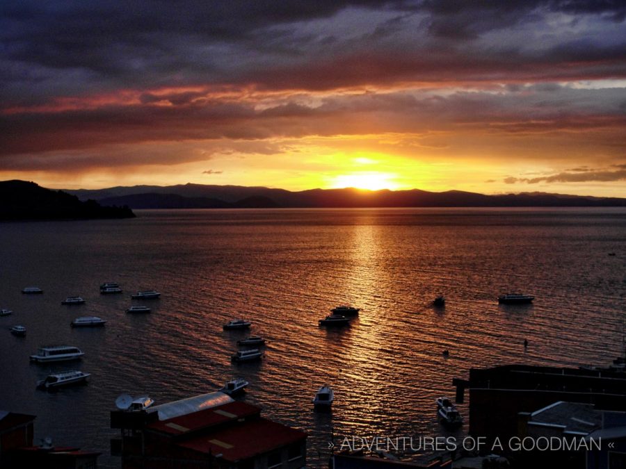 Sunset over Copacabana