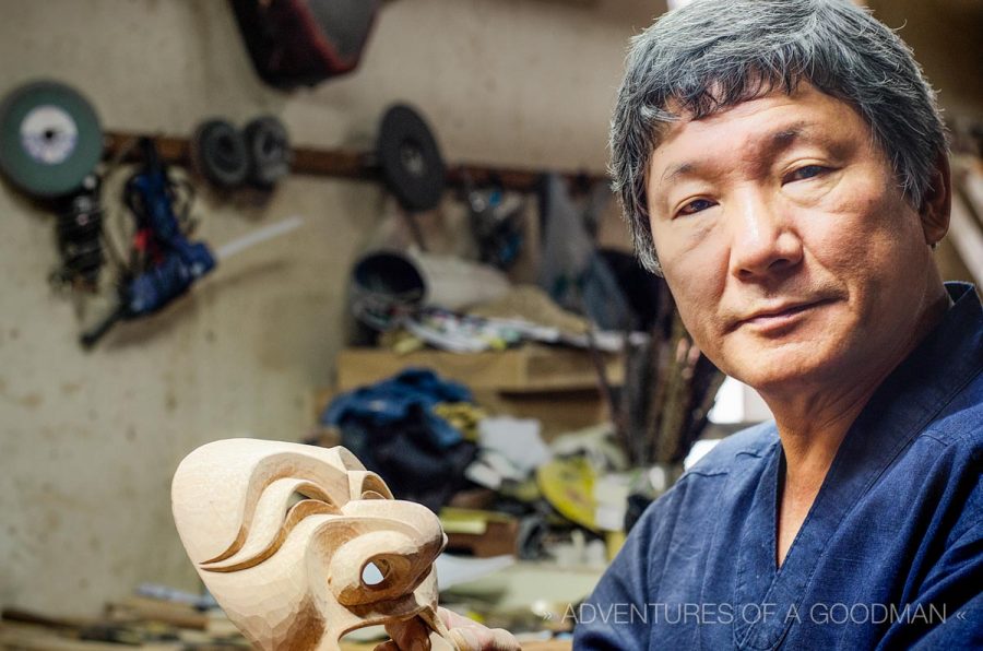 Kim Dong-pyo is one of the most famous Hahoe maskmakers in the world