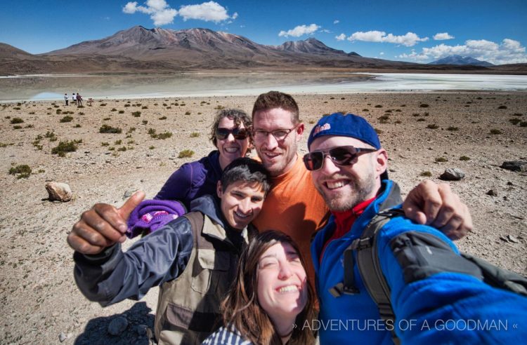 Our cast of characters: clockwise, starting with the guy in the blue -- Me, Dana (from Israel), Wilber (our driver), Carrie (my wife) and Marc (from Germany/Spain).