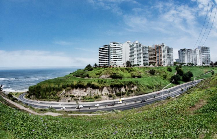 Lima's Miraflores district is full of swanky highrise condos overlooking the Pacific Ocean
