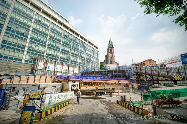 Pretty soon, the Myeong-Dong Cathedral will be completely surrounded by office buildings