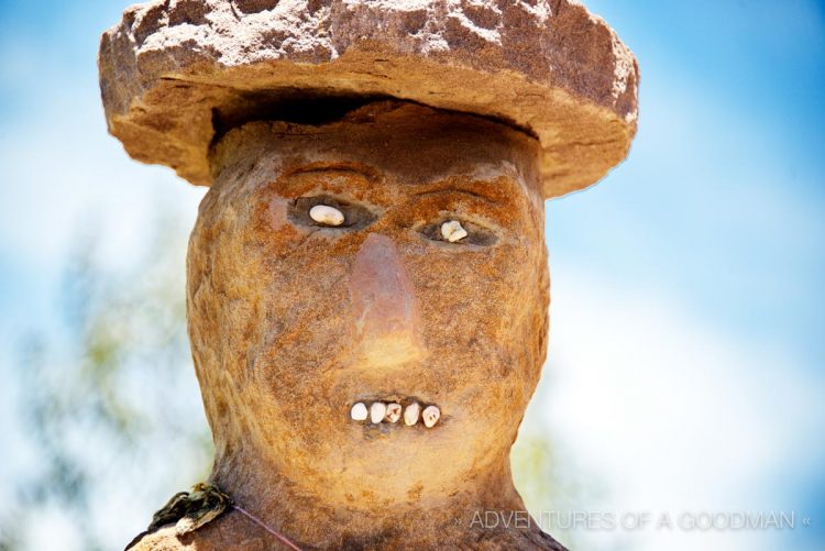 A traditional statue on Taquile Island, Lake Titicaca