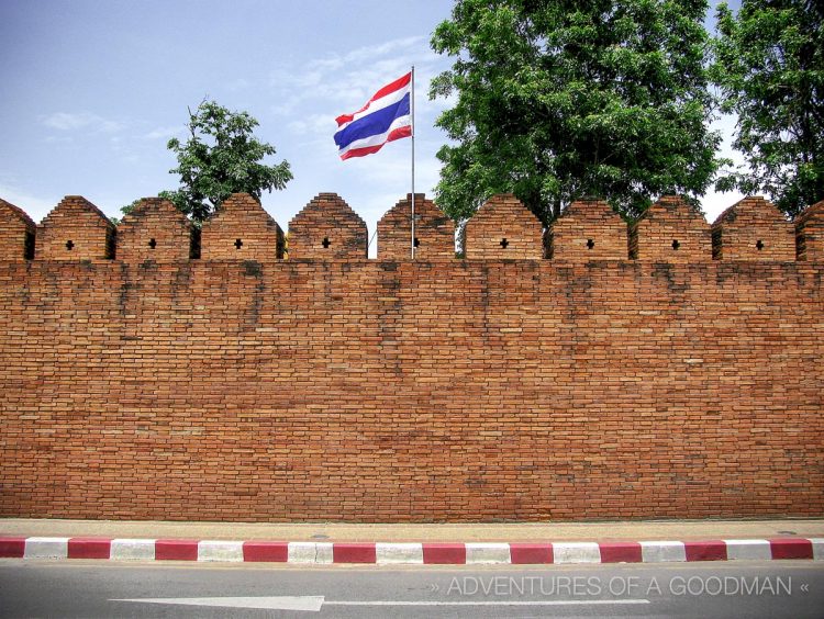 Chiang Mai's old city is surrounded by a beautiful old wall