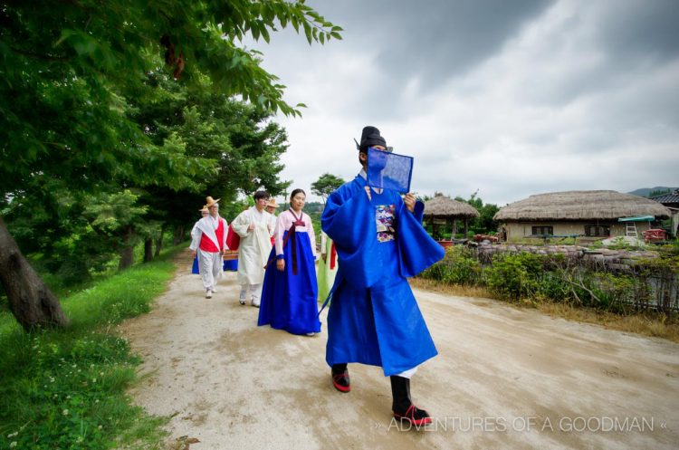 A traditional wedding ceremony in Hahoe Village - Andong, South Korea