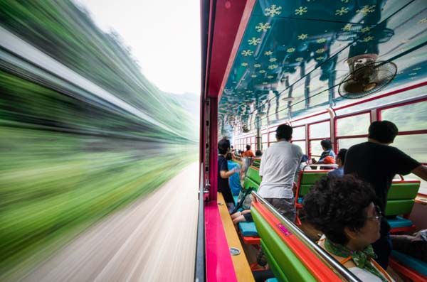 V Train motion blur - South Korea