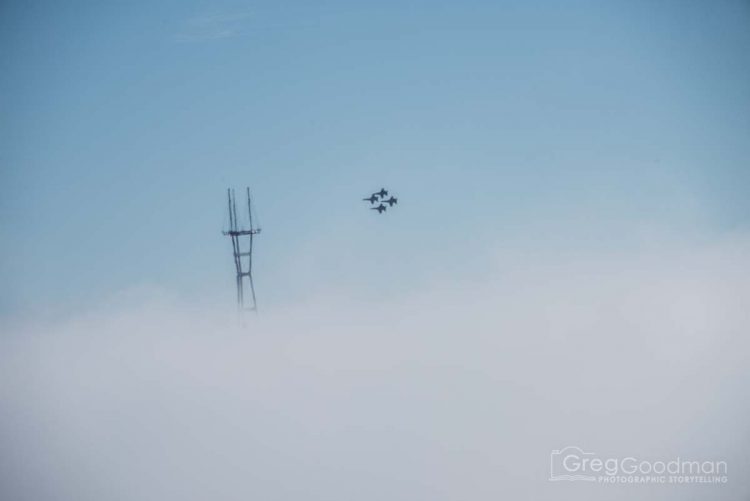 The Bernal Heights Radio Tower during Fleet Week in San Francisco