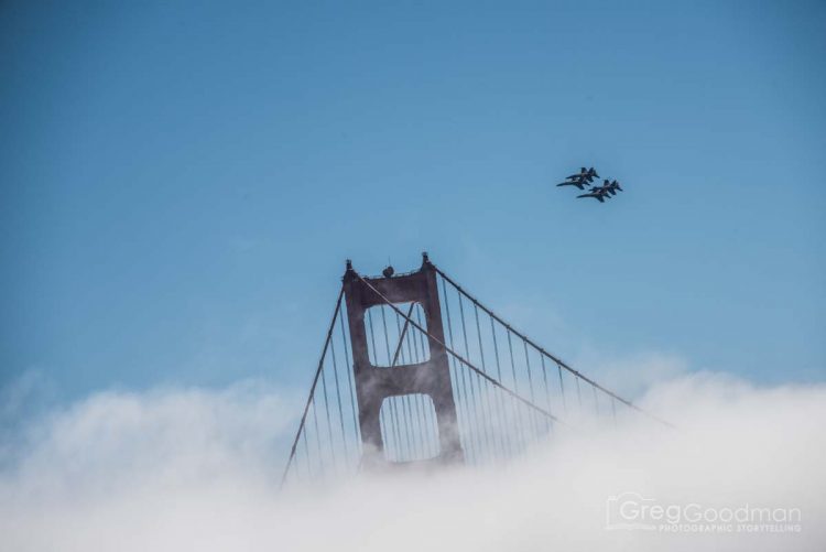 The skies above San Francisco were clear and blue in the hours leading up to the Blue Angels air show