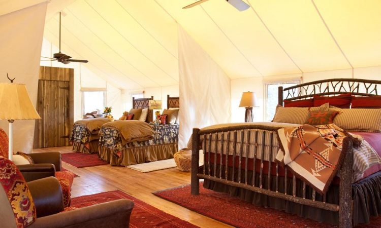 Inside one of the cabins at The Ranch at Rock Creek