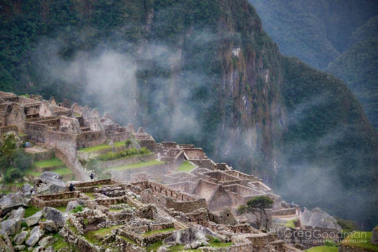 If you're lucky, you will get both fog and sunshine during your visit to Machu Picchu