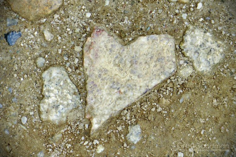 Keep your eyes open on the path and you might find a heart-shaped rock.