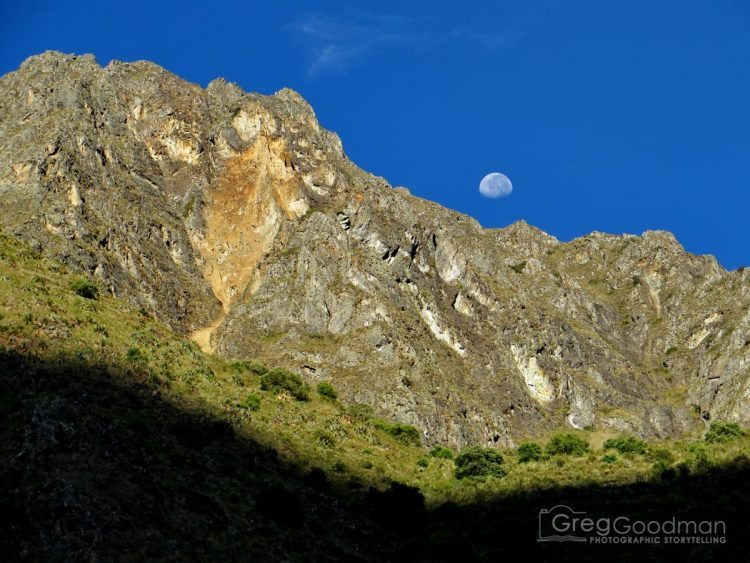 At 7am, the moon is still visible from your breakfast table.