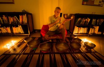 RJ Noble and his singing bowls