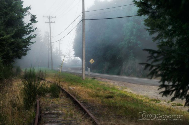 Smith River Train Bridge at 6:53 am - Oregon, Highway 101