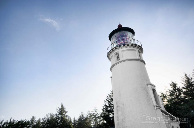 The Umpqua River Lighthouse is on US Coast Guard grounds.