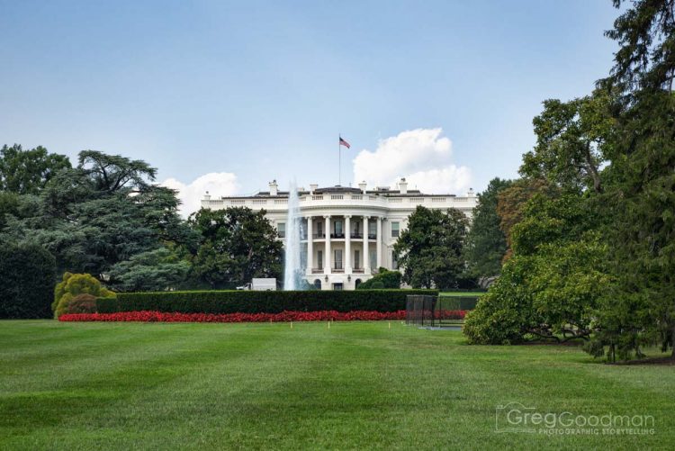 The White House South Lawn in Washington, DC