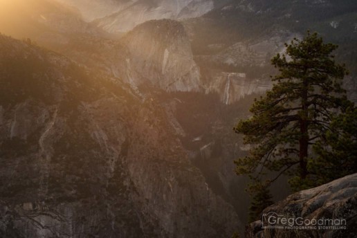 Sunrise in August from Glacier Point in Yosemite National Park