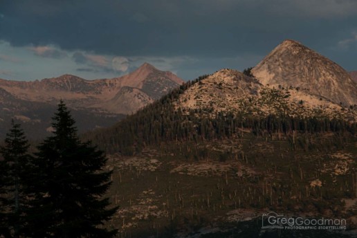 It was a bit cloudy, but if you look on the left side of this photo, you can see the full moon rising over Yosemite