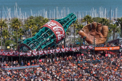 A slide is located inside the giant Coca-Cola bottle in centerfield of AT&T Park