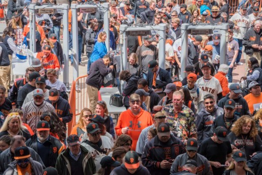Although there were empty seats and I was able to get a ticket 1 hour before gametime, Opening Day was supposedly sold out.
