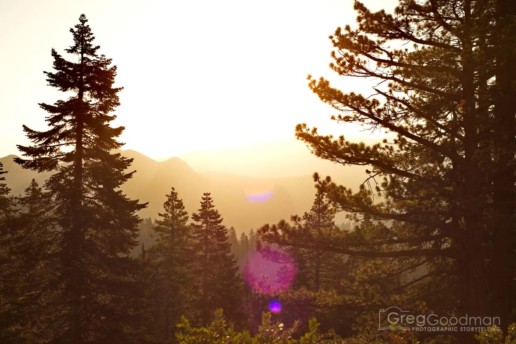 Sunrise at Yosemite National Park in August
