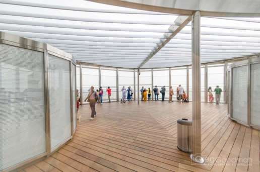 The world's tallest outdoor observation deck at the Burj Khalifa in Dubai