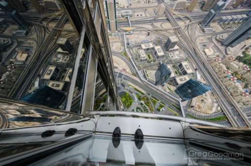 You can stick your feet out the bottom of the big windows 'At The Top' of the Burj Khalifa