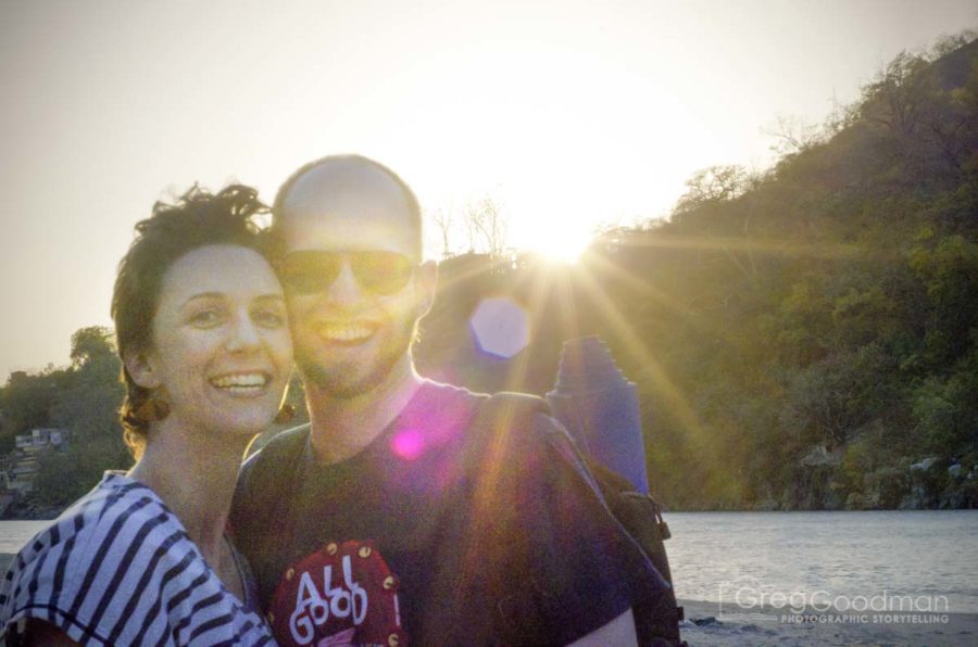 Reunited on the shores of the Ganges River in Rishikesh