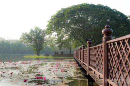 Bridges are everywhere in Sukhothai - as are manmade moats, lakes and reservoirs